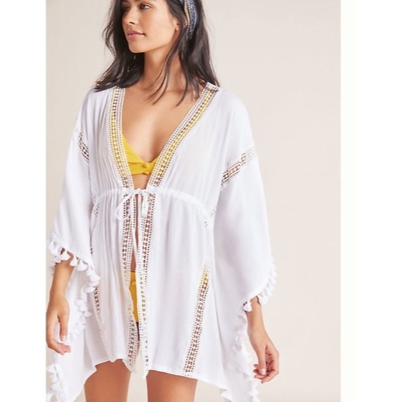 white caftan cover up
